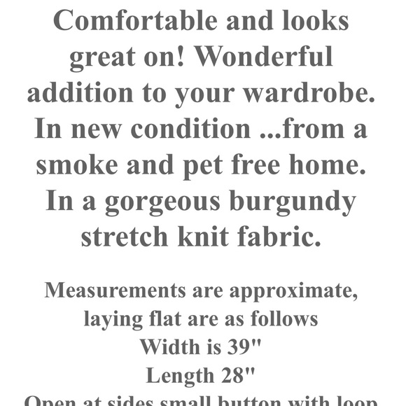 J Jill sweater poncho red merino wool tencel knit v neck  97641 one size - Picture 5 of 7